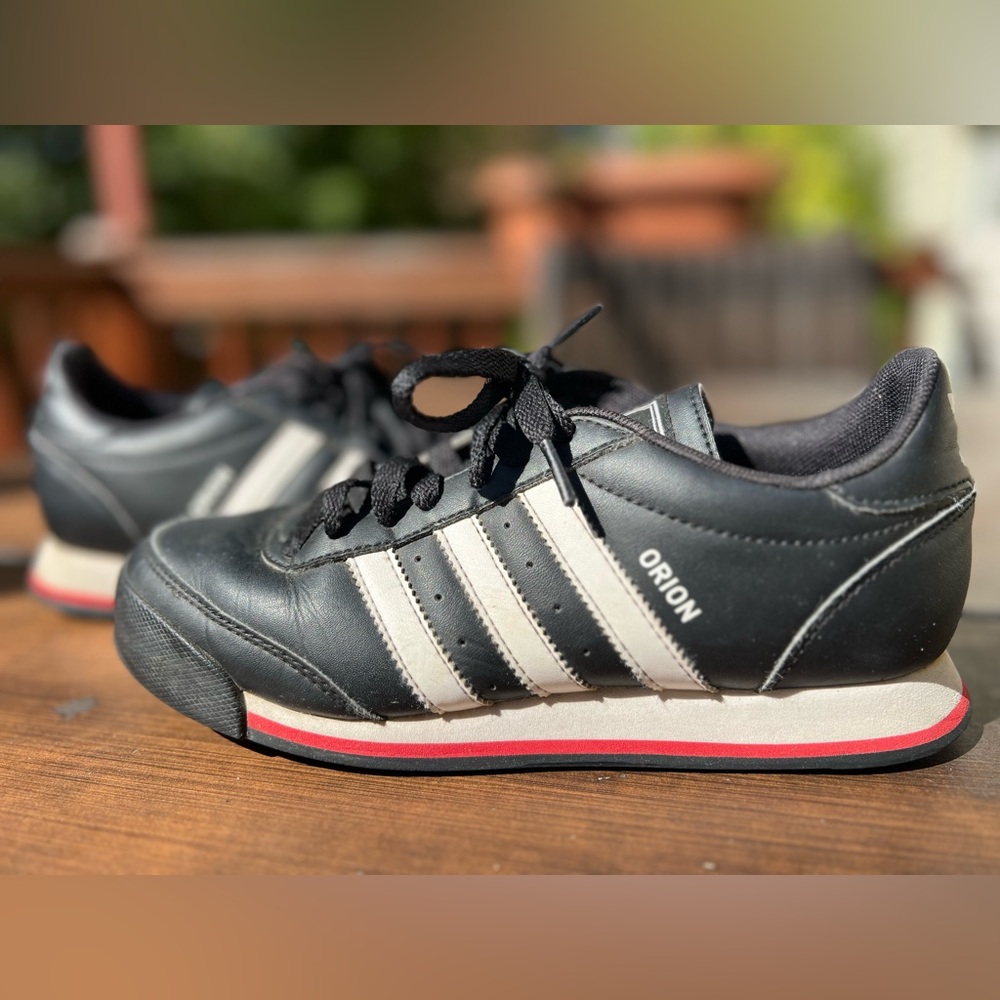 Adidas Orion Kids Black and White Sneakers